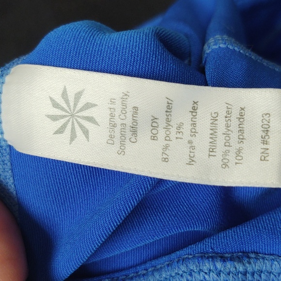 EUC Athleta Vibrant Blue Cropped Leggings M - Picture 6 of 6